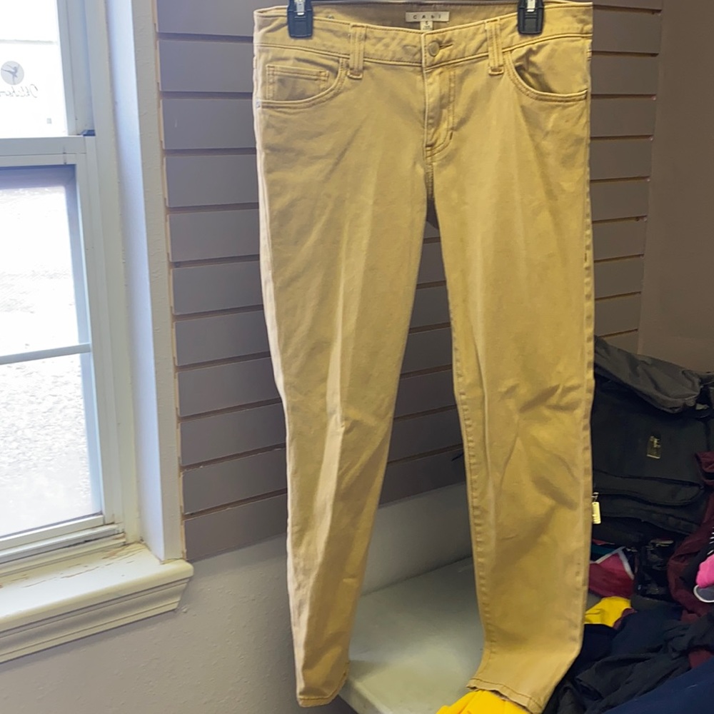 Camel colored skinny jeans